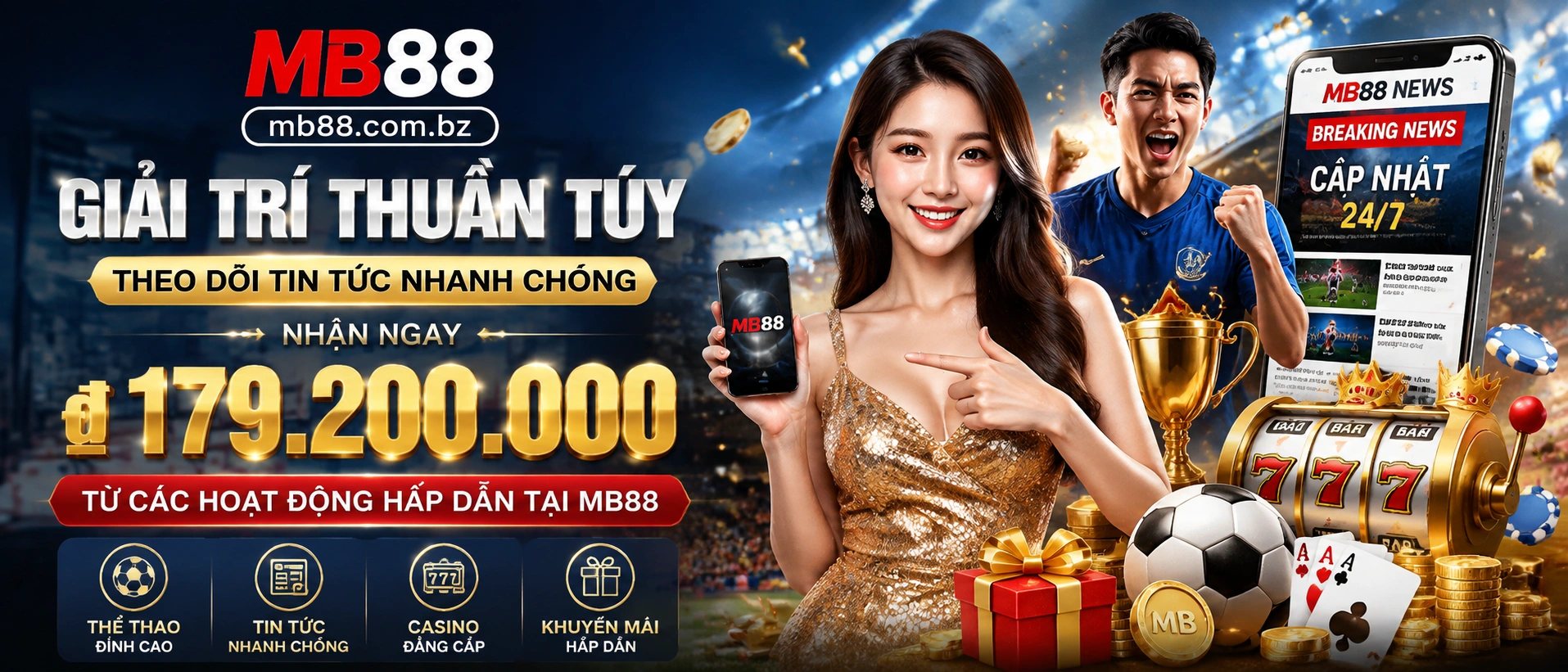 MB88 giao diện khu nội dung nổi bật