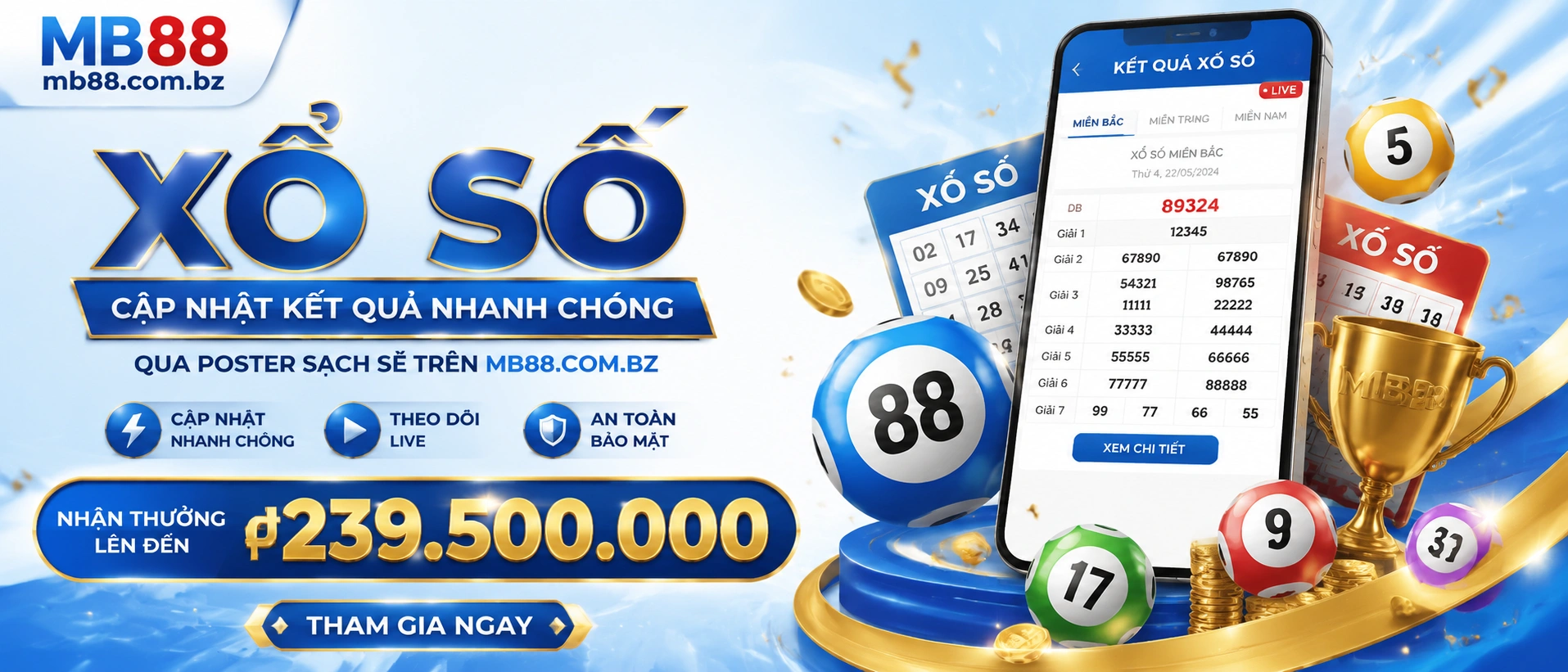 Xổ số online mobile experience